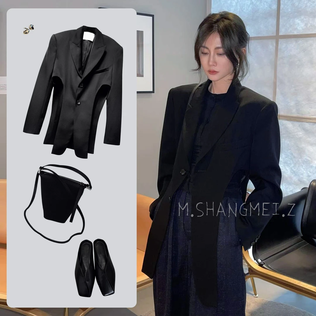 M.SHANGMEI.Z/沐熙美大哥推荐{气质穿搭}赫本风西服羊毛外套x0027