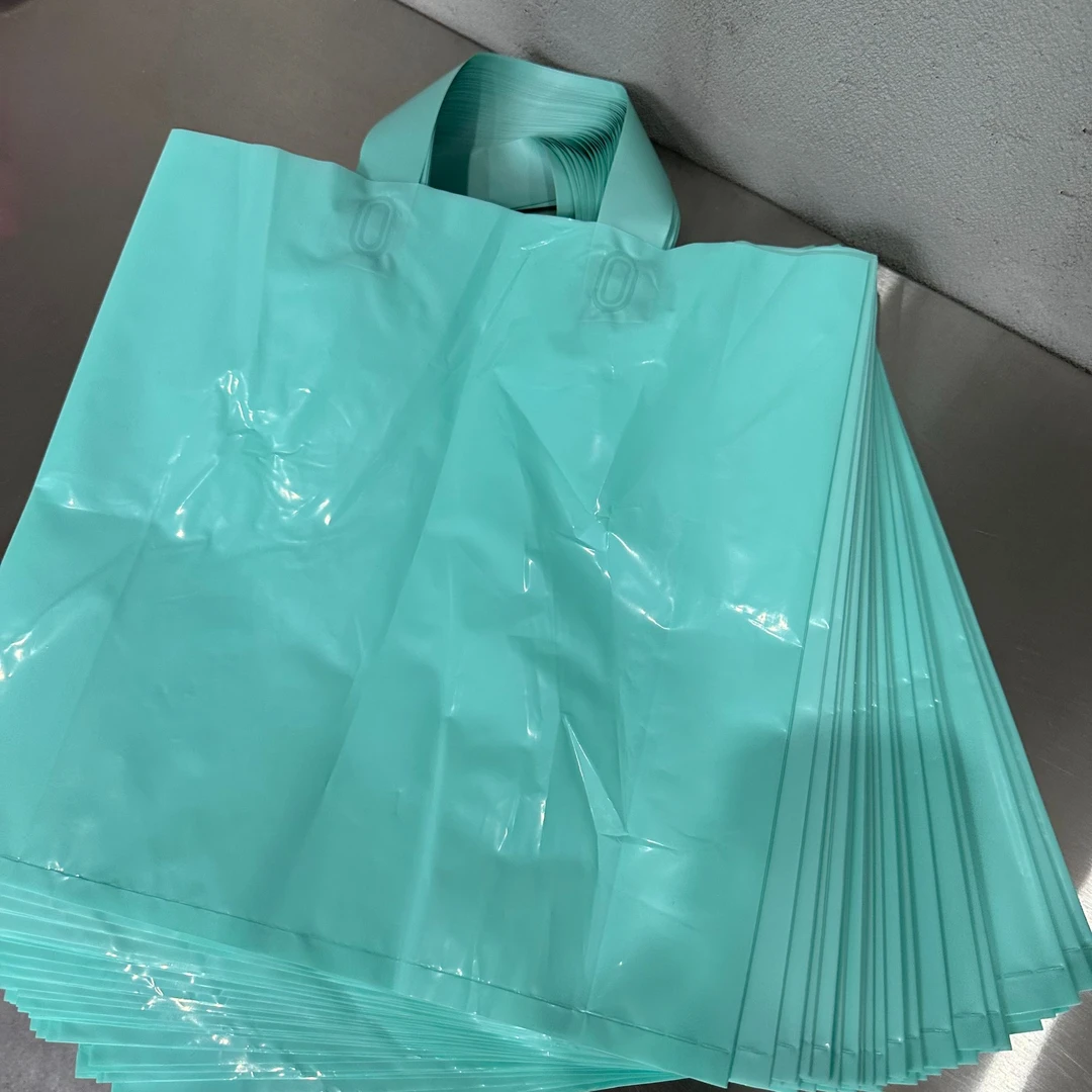 浅蓝手提袋包装袋特价中号
