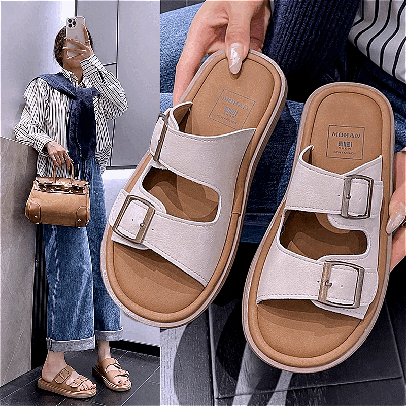 夏季女士勃肯鞋新款外穿沙滩拖鞋软底上班不累脚凉鞋休闲百搭女鞋