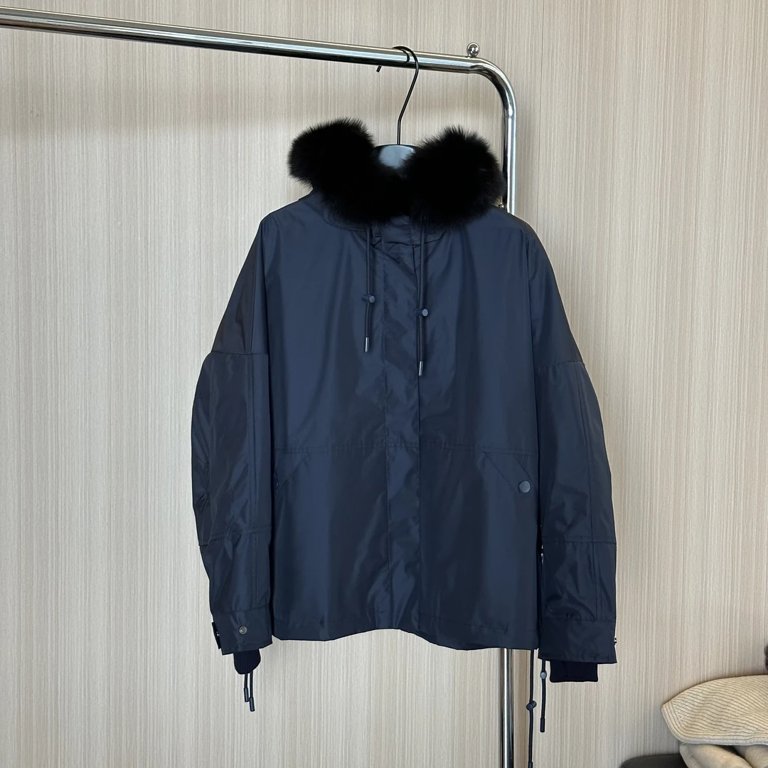 WMM高定派克毛领可拆卸外套秋冬女士百搭时尚休闲宽松保暖