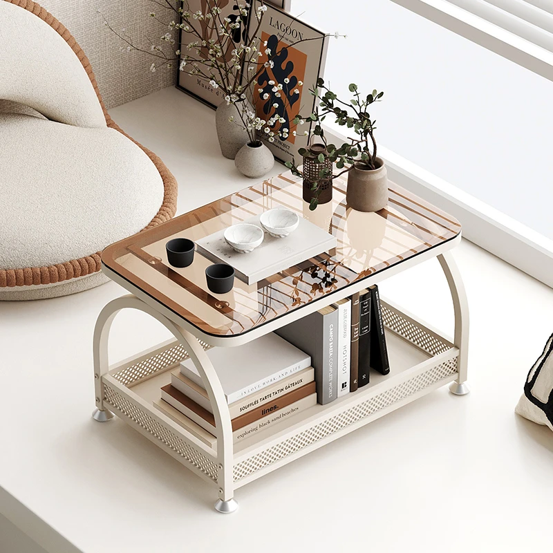 奶油风网红飘窗小桌子卧室坐地矮桌家用收纳小茶几轻奢榻榻米炕桌