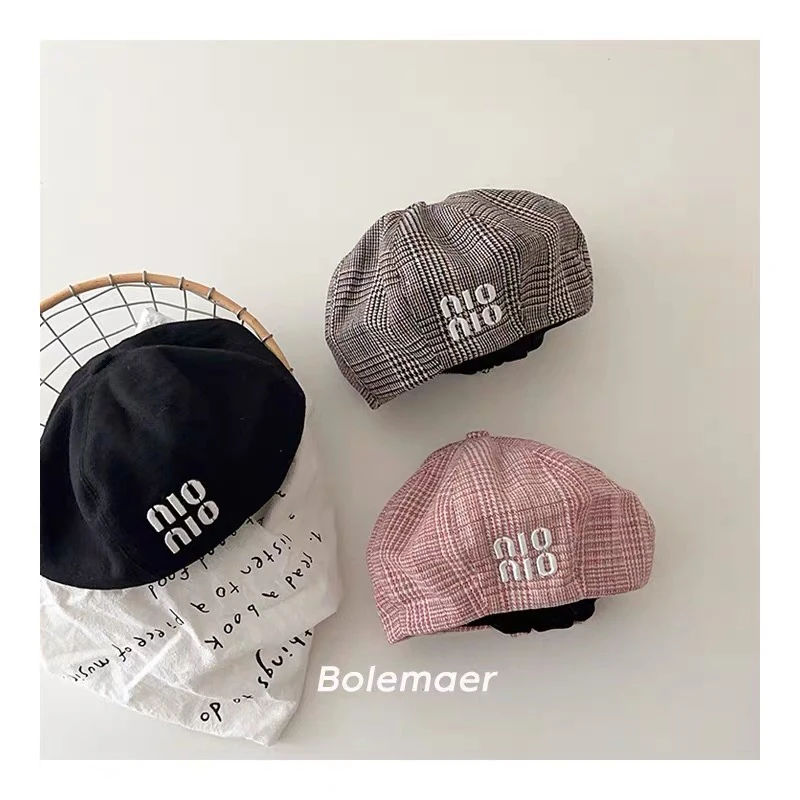 复古儿童贝雷帽ins韩国博主同款个性时髦男孩搭配时装凹造型帽子