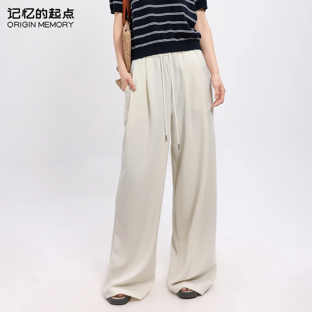 记忆的起点休闲裤时尚夏季高腰百搭气质阔腿直筒裤68AX20920