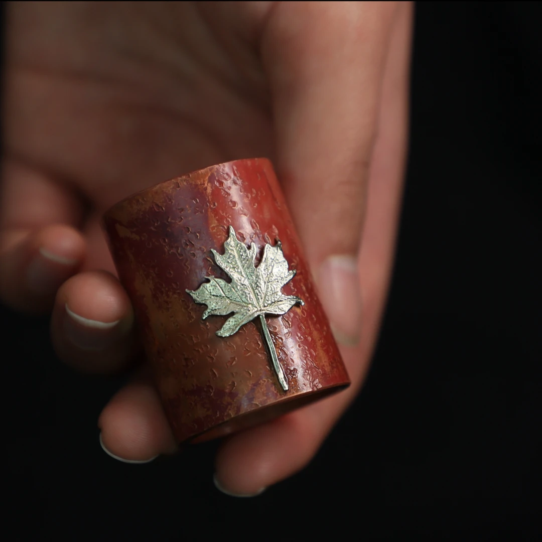 【半闲】三善斋 | 枫叶锤纹盖置