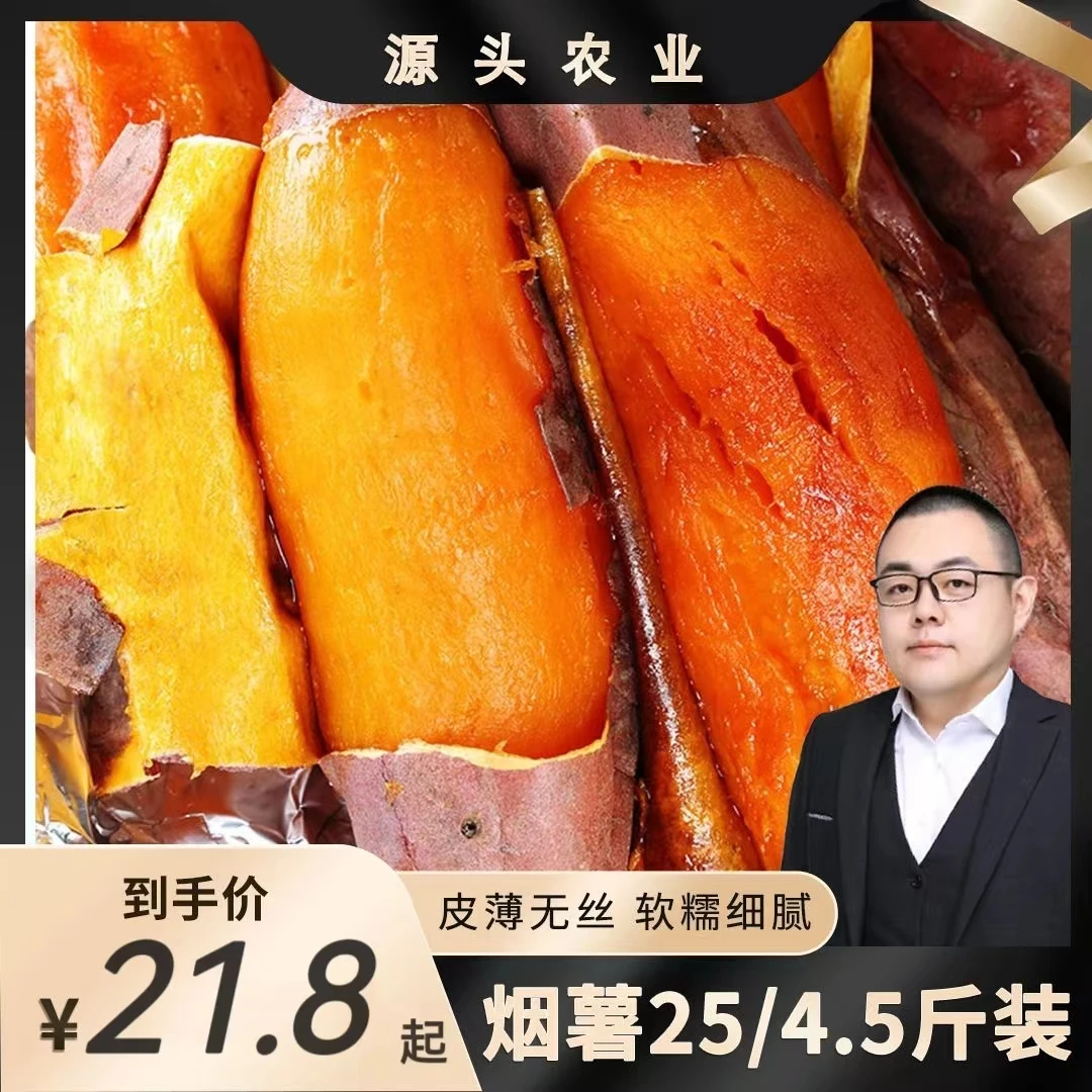 【烟薯25】沙地蜜薯红薯地瓜皮薄优质烤地瓜4.5斤装彩箱