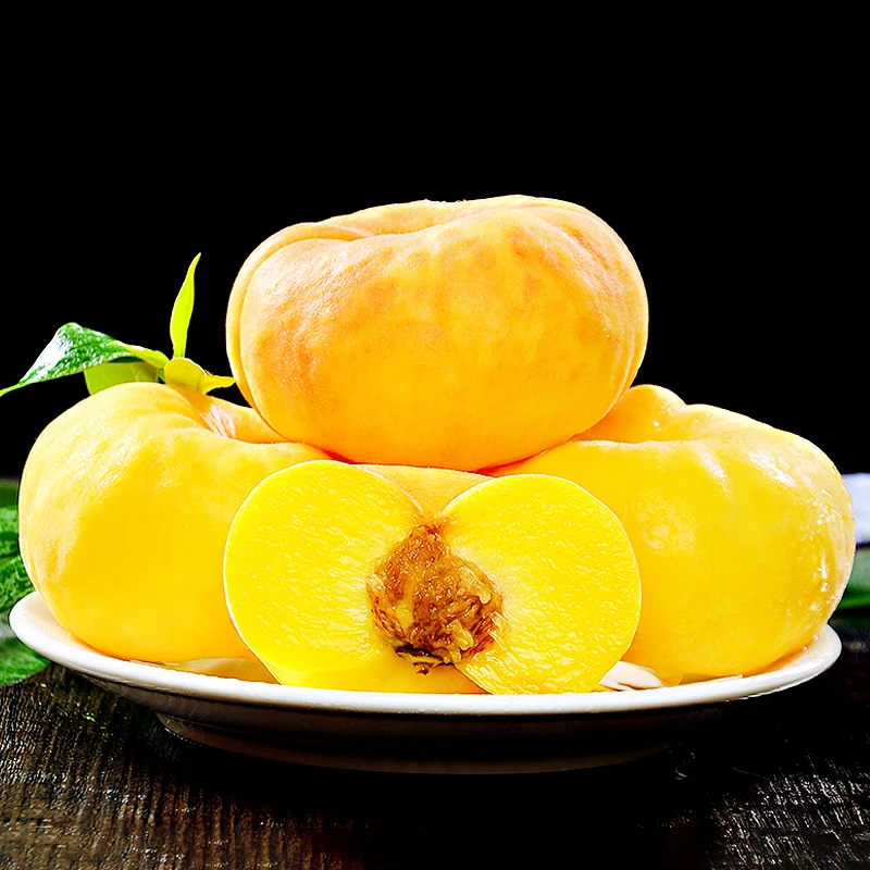 【黄金毛蟠桃】 山东黄毛蟠桃应季肉厚多汁4.5斤 Y