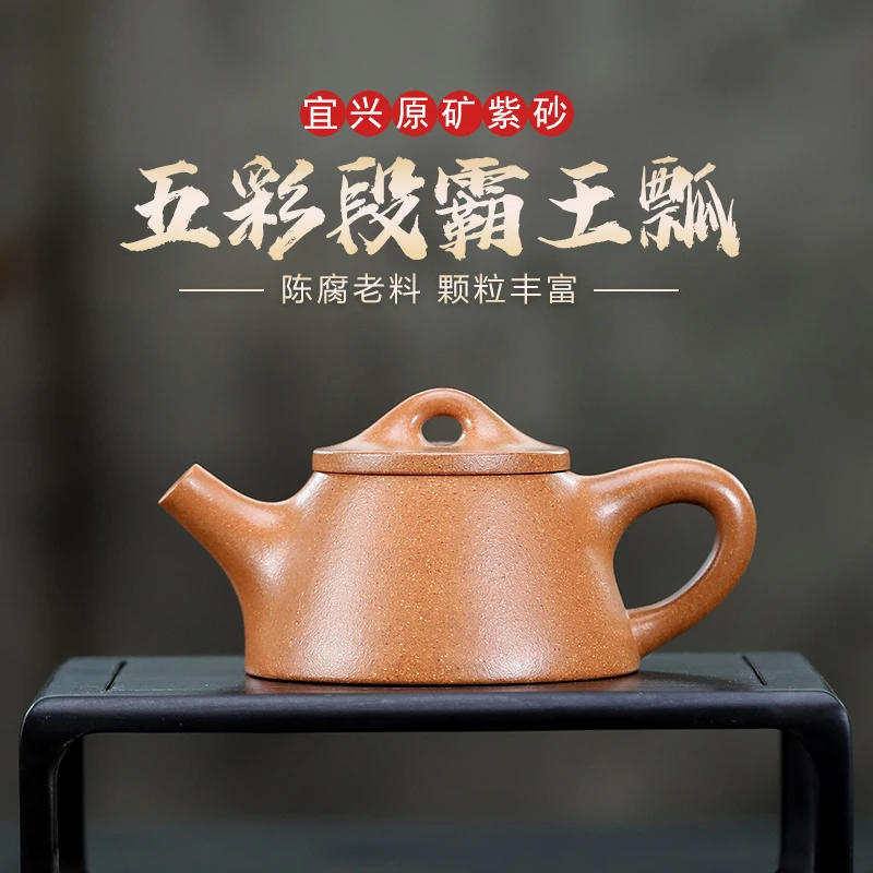 宜兴名家正宗紫砂壶纯全手工茶壶家用茶具原矿五彩段泥霸王瓢老段