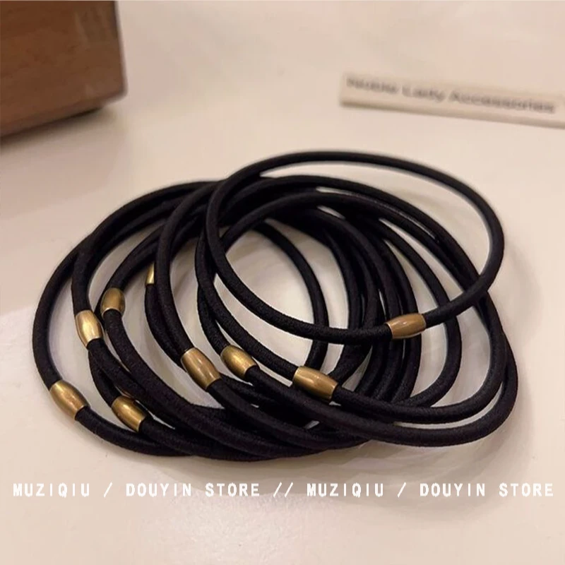 木子秋很多根超好用的橡皮筋扎头发绳高级感时尚简约搭高弹力发圈