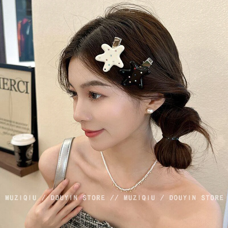 木子秋敲好看海星！高级感气质刘海侧边夹ins精致优雅时尚韩版发夹