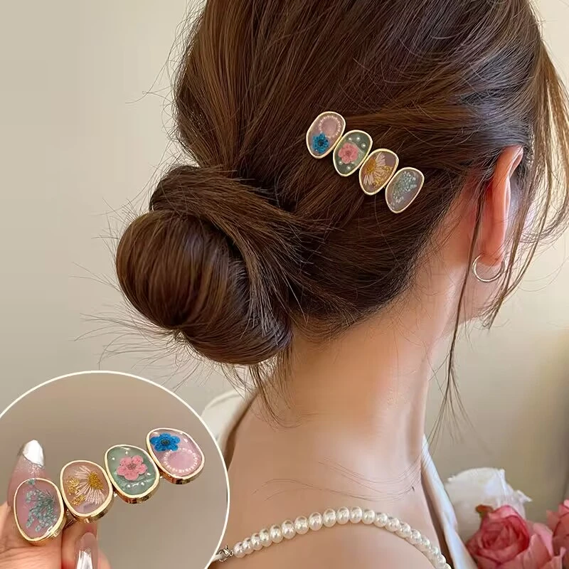 木子秋精致永生花鸭嘴夹高级感气质时尚甜美甜美温柔搭网红碎发夹