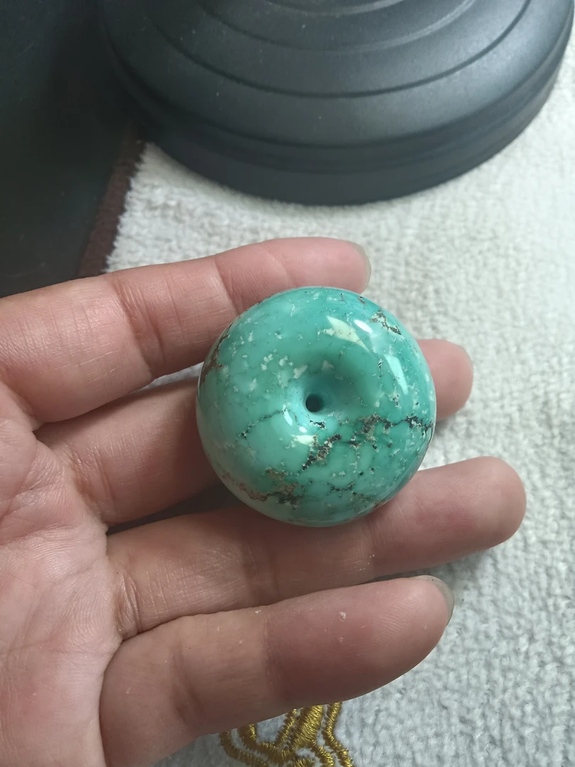 原矿绿松石面包圈