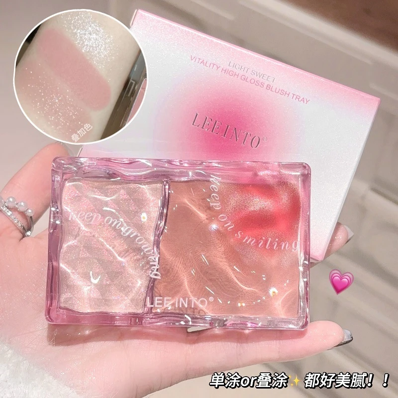 【送腮红刷】元气高光腮红盘 珠光细闪提亮持妆不飞粉显嫩少女胭脂