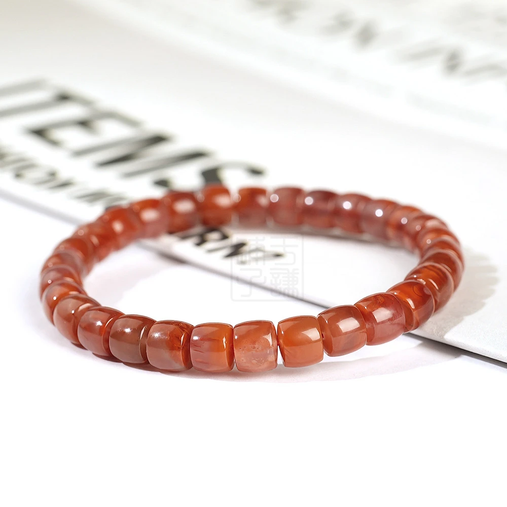 南红火焰纹直切手串6mm+/7mm+/8mm+/9mm+【Y】