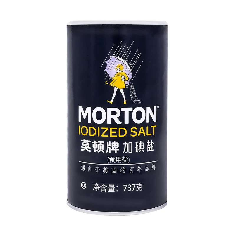 莫顿牌 加碘盐（低碘）737g