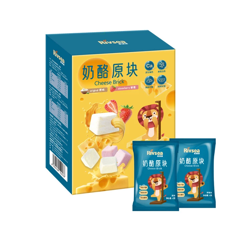 禾泱泱 奶酪原块 奶酪原块 原味(4g*11)+草莓(4g*11)