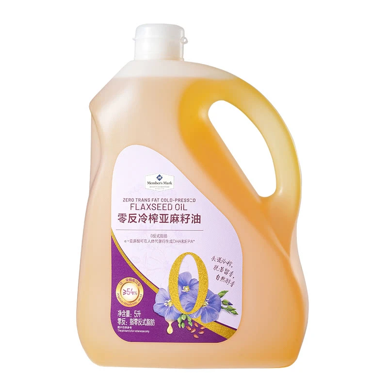 零反冷榨亚麻籽油 5L