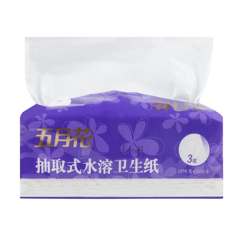 五月花 抽取式卫生纸 24包*100抽家庭用的纸巾