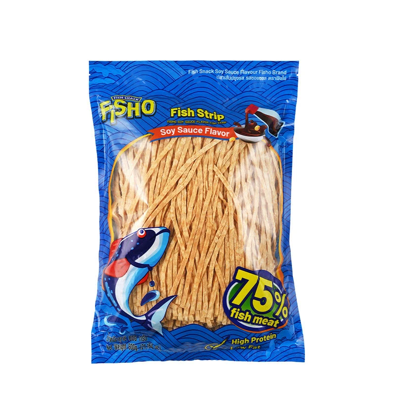 FISHO 泰国进口 酱油风味鱼丝（熟制动物性水产制品）600g解馋零食
