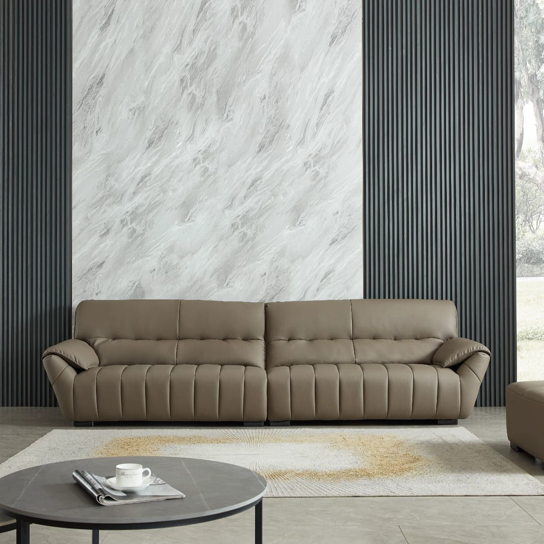 2303钢琴键简约现代意式真皮沙发牛皮真皮家客厅大小户型沙发皮艺