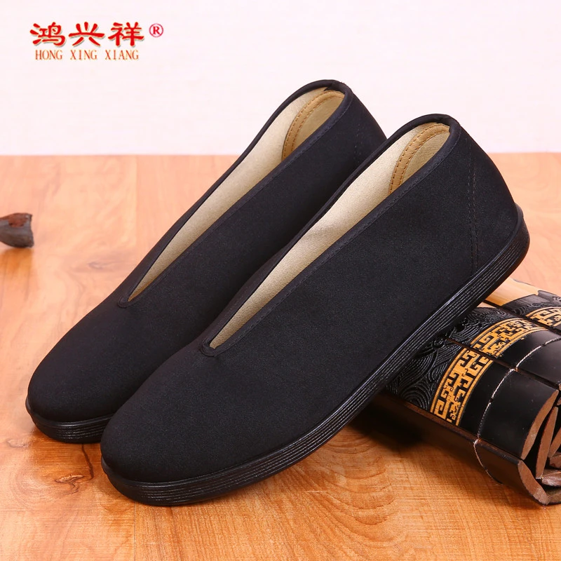 传统布鞋男圆口透气老北京春夏单鞋黑布鞋开车鞋中老年休闲鞋子