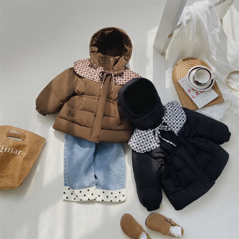 儿童羽绒服冬季新款韩版加厚羽绒服洋气童装男女披肩保暖外套TL