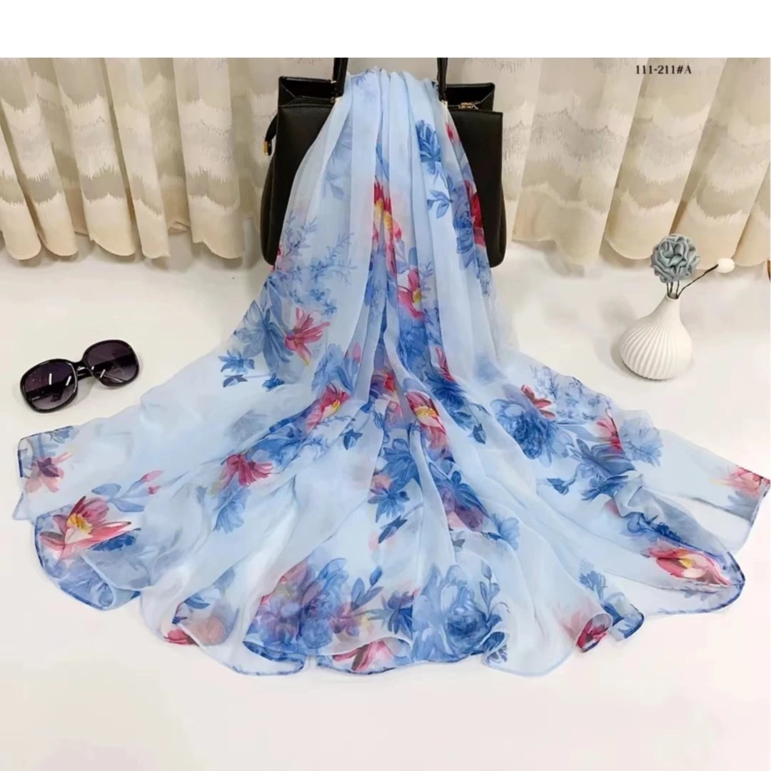 鳄鱼皱蓝色睡莲沙滩巾140/180