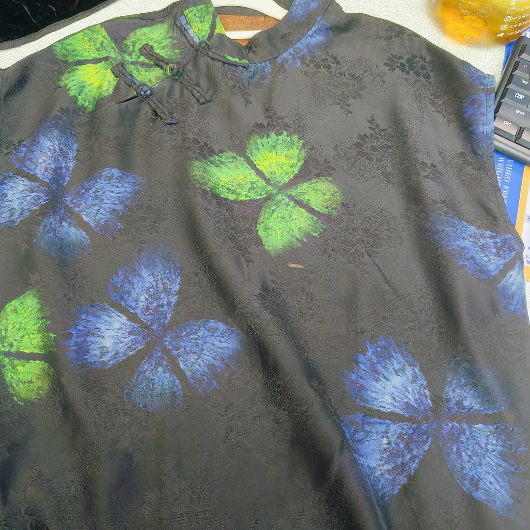 桑蚕丝裙子新中式