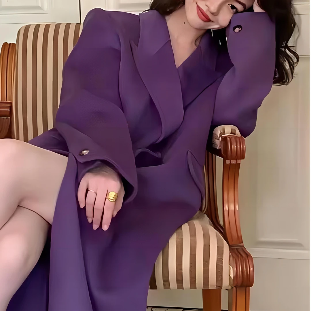 韩系爆款赫本风羊毛大衣2023秋冬新款气质中长款保暖女款毛呢外套