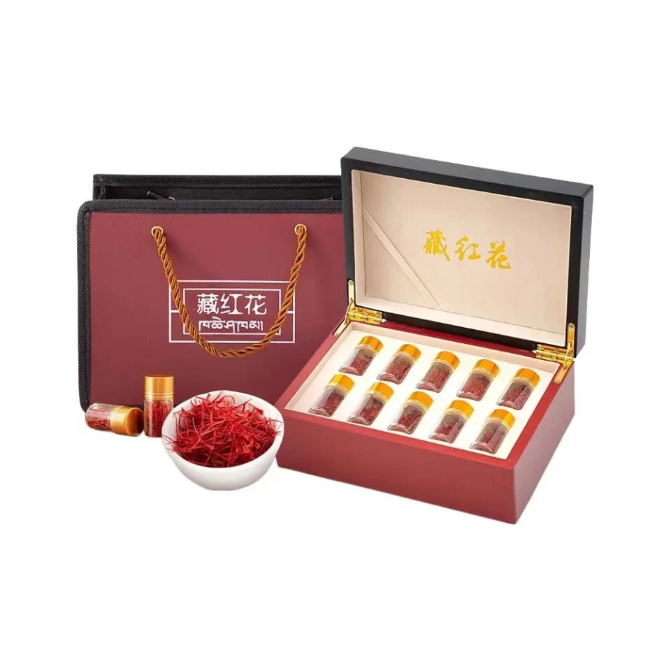 正宗藏红花5克10瓶送礼礼盒装（配手提袋）手工精选优质长丝