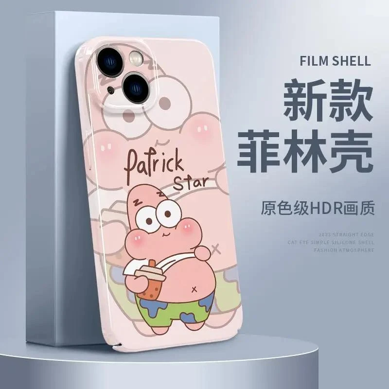 靓壳新款海绵宝宝派大星菲林壳苹果华为OPPOVIVO全包新款硬壳手机