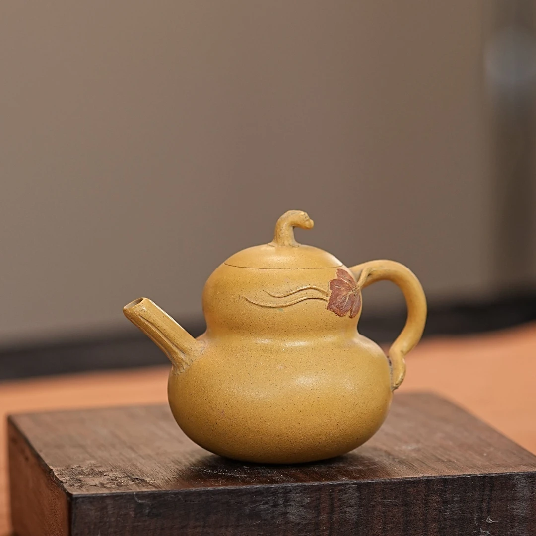 【2459葫芦壶】宜兴原矿紫砂手工制作紫砂壶 仿生器 葫芦壶