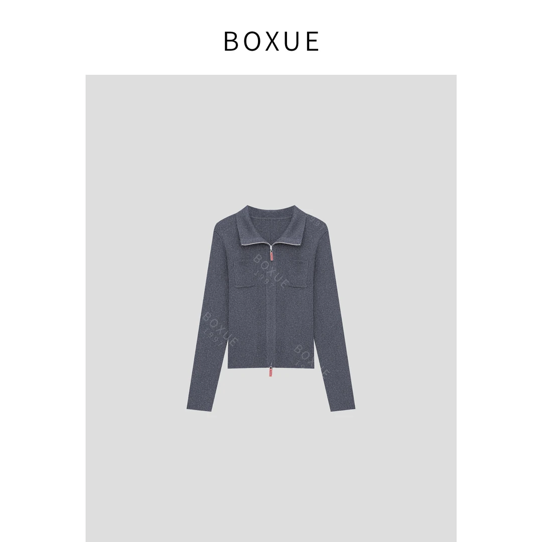 BOXUE "随想" 2024秋季新款拼接休闲 毛衣#240901W58