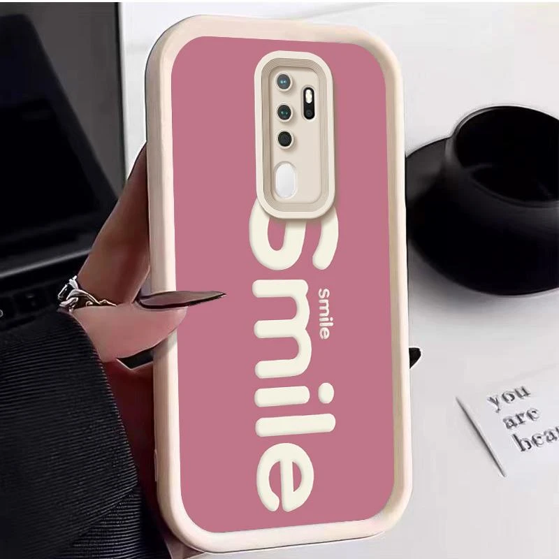 适用OPPOA11手机壳oppoa11手机壳阶梯Smile高级感柔软ins网红潮牌