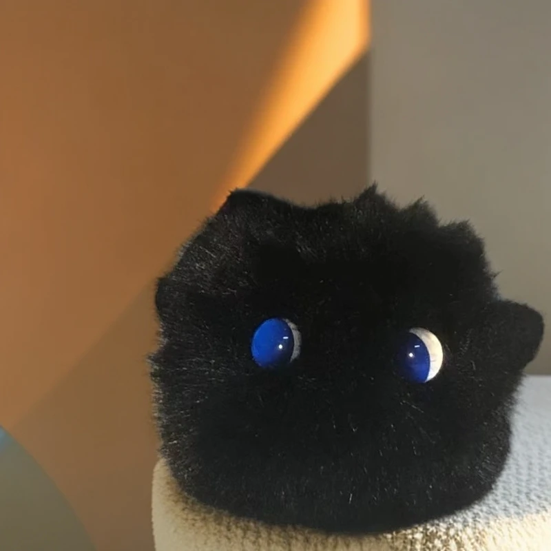 腮红猫猫球手作毛绒挂件少女心书包包可爱迷你钥匙扣女孩小礼物