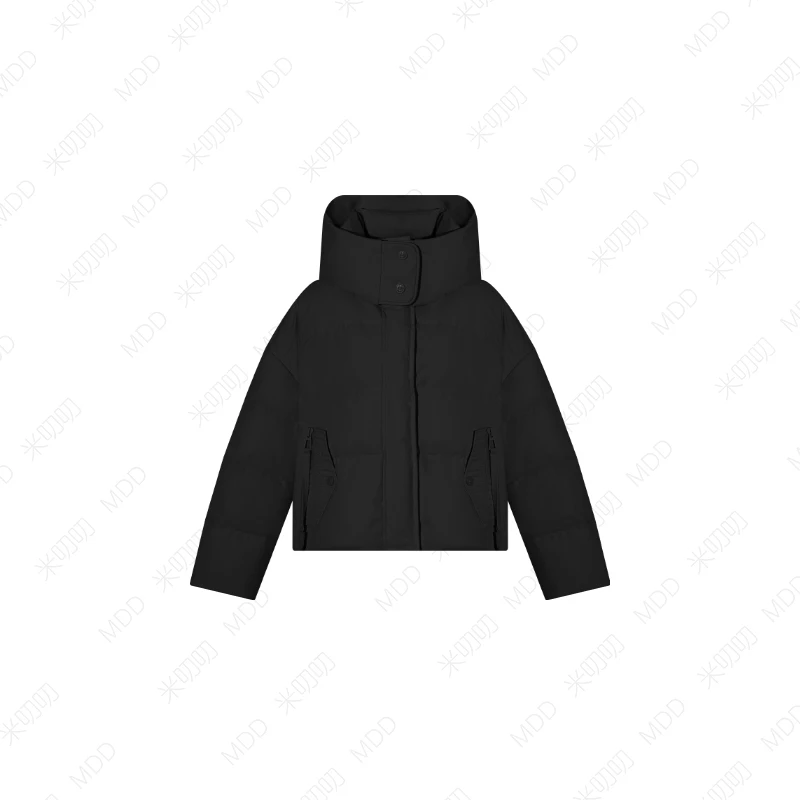 2024新款秋冬女装短款简约百搭保暖休闲羽绒服（黑色）99ZW915