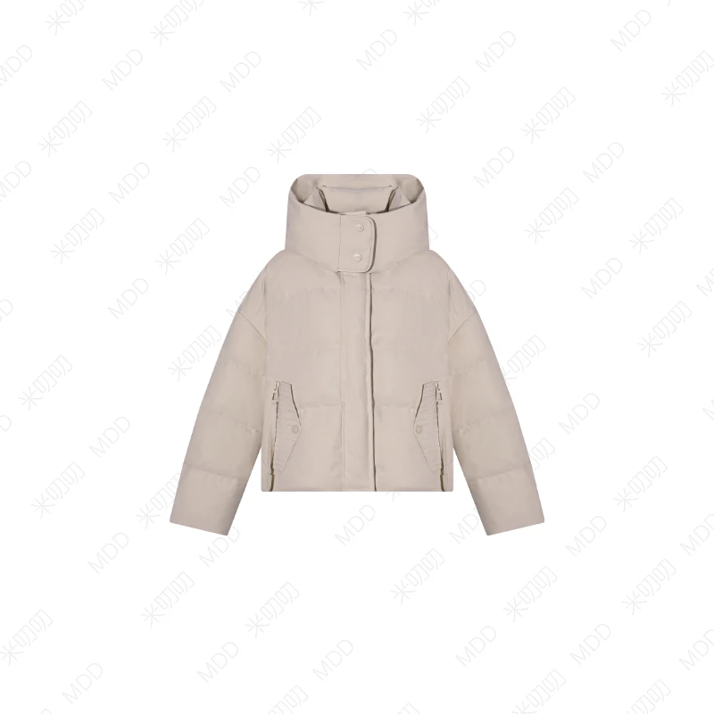 2024新款秋冬女装短款简约百搭保暖休闲羽绒服（卡其）99ZW915