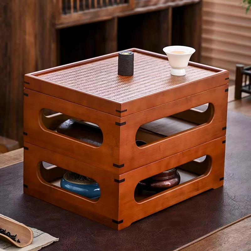 楠竹乾隆百宝箱竹制多宝格玲珑盒桌面茶具盒收纳箱网红中式配件