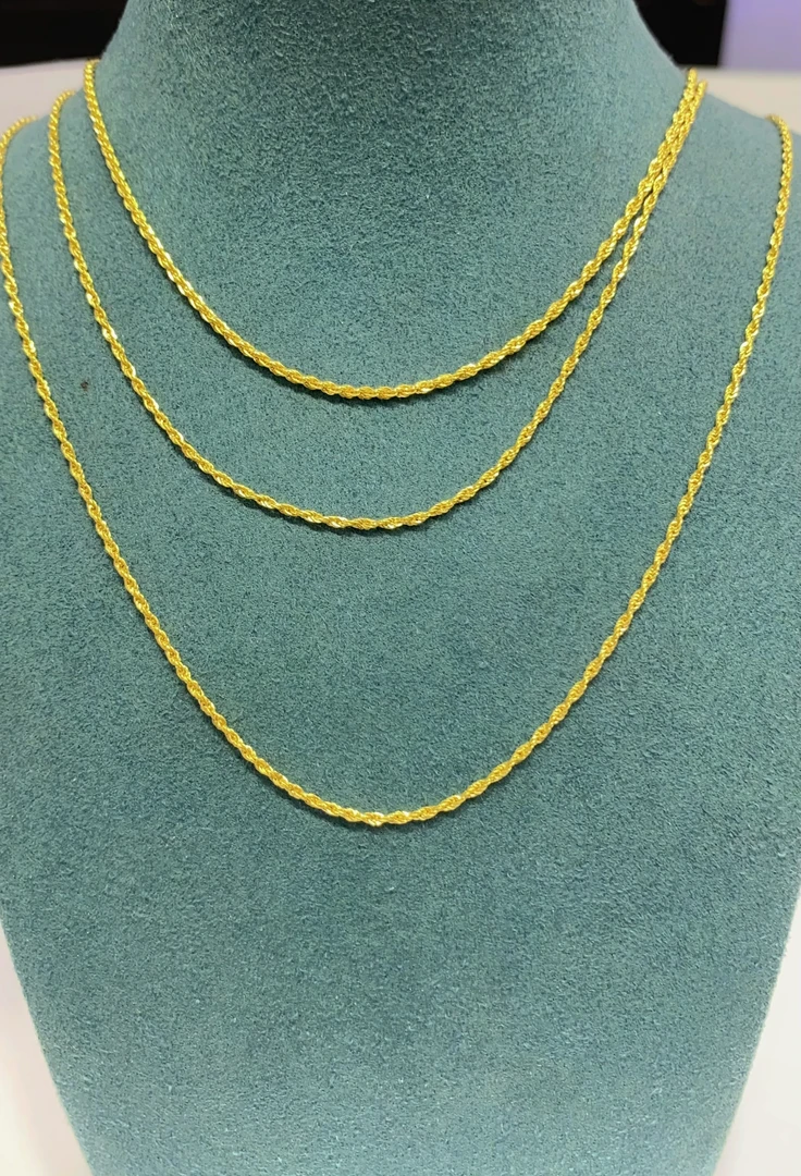 18K金（素款）麻花金链子 多样性发其一约60cm