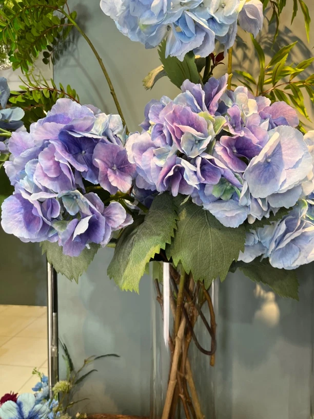 莫奈色系仿真花摆件定制