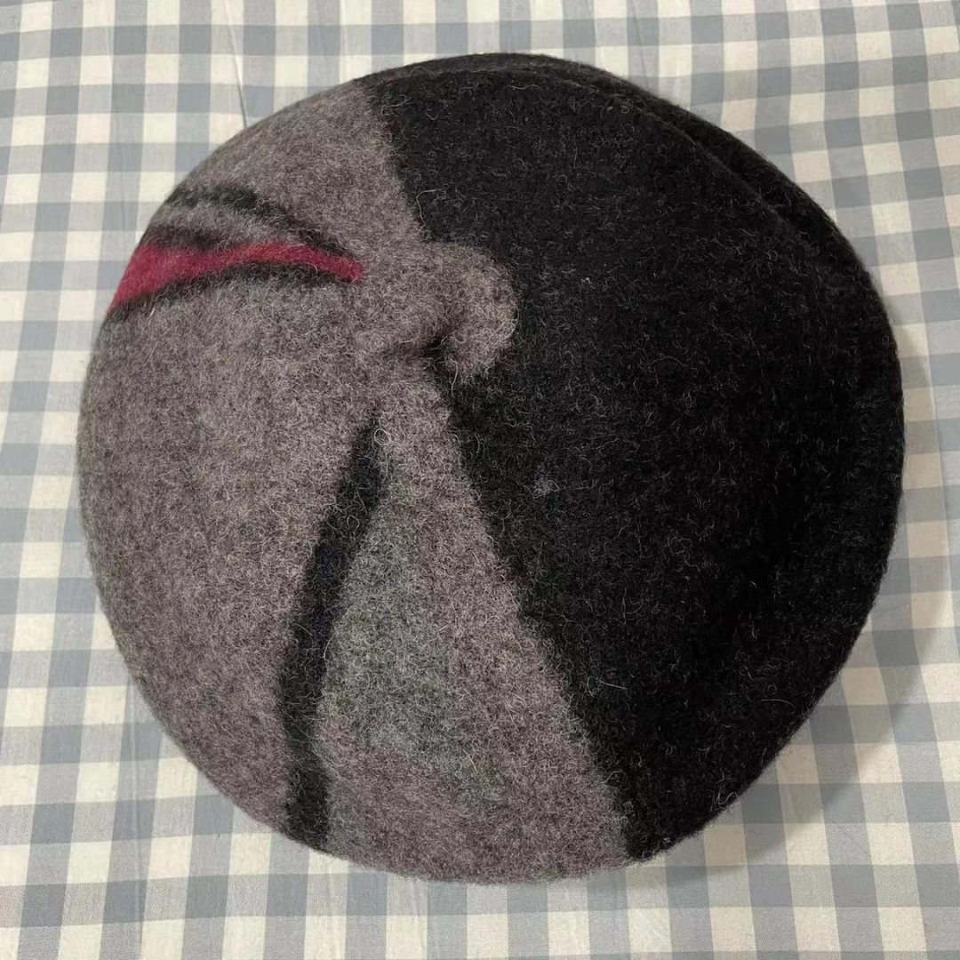 混染时尚女士贝雷帽