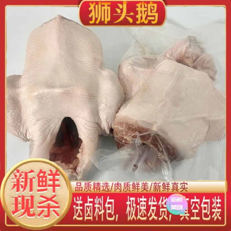 广东潮汕澄海狮头鹅鹅块散养鹅鹅壳新鲜现杀卤水鹅鹅肉每块3到4斤