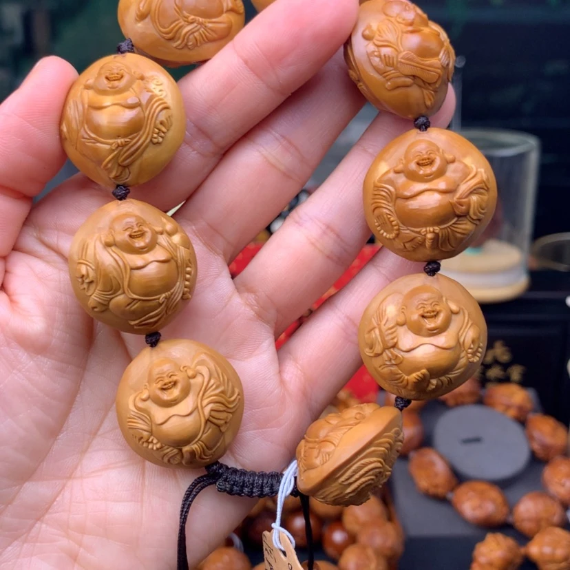 【闪购商品】橄榄核核雕大**子风景弥勒