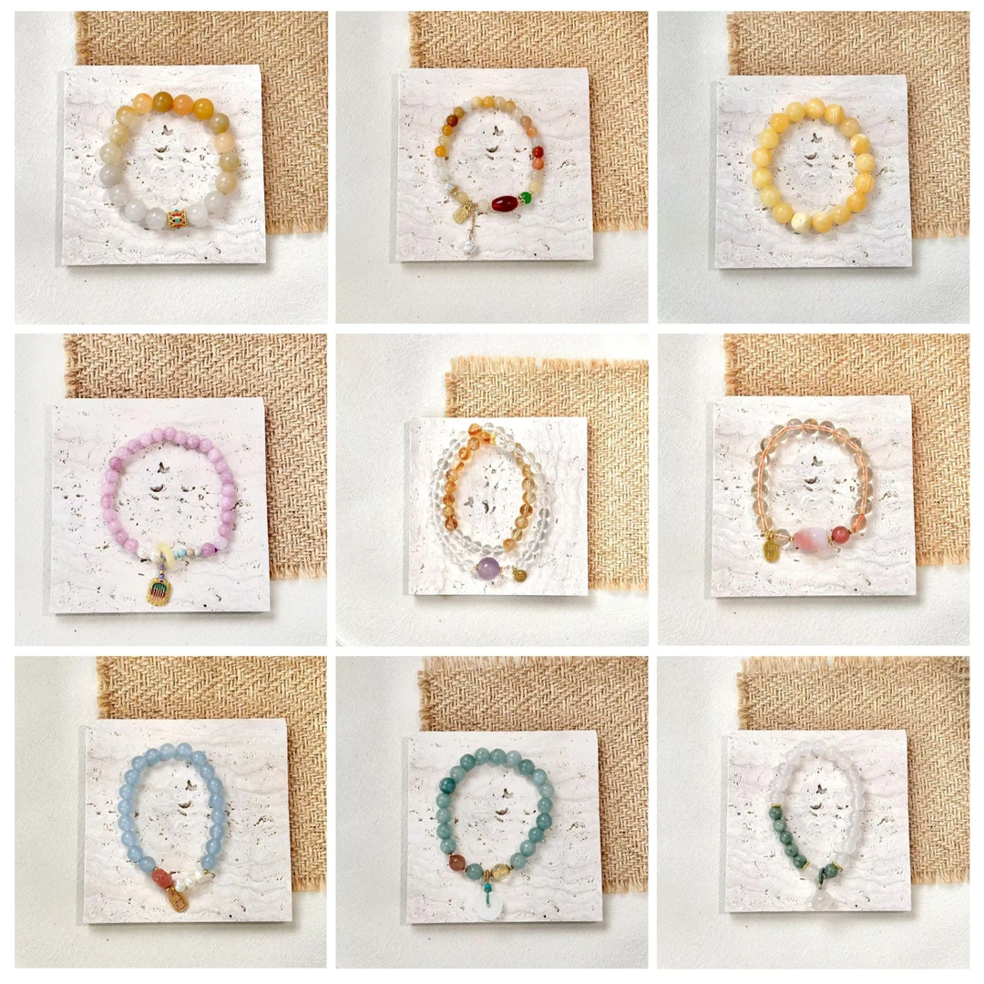 【拍1拆3，保底4条】天然玛瑙玉石水晶Diy设计款手串手链多样性发