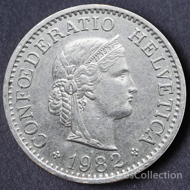 非流通瑞士10生丁10分女神直径19mm外国硬币钱币各国货币真币收藏