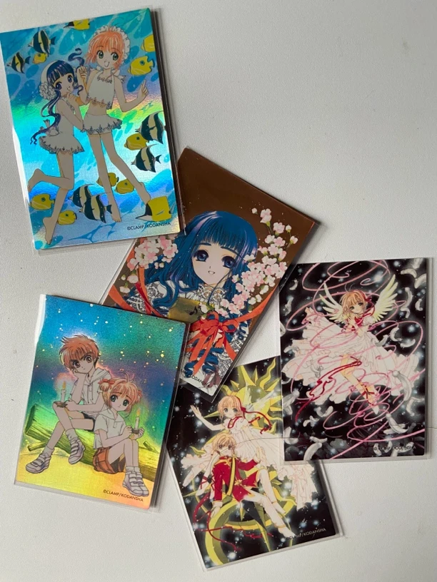 【呀呀】（两单包邮）魔卡少女樱百变小樱clamp收藏卡明信片贴纸