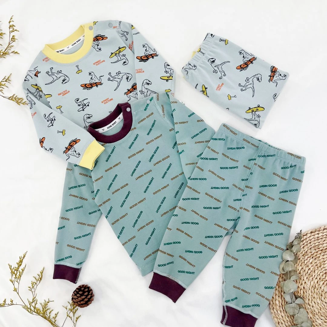 婴格朗迪儿童秋冬家居服男女宝宝保暖睡衣卡通图案YG5155