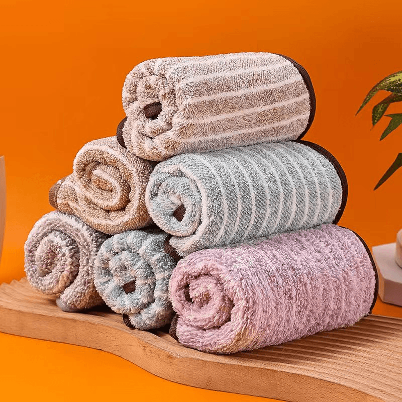 C厨房抹布不沾油不掉毛竹炭纤维洗碗布加厚吸水毛巾家务去污百洁