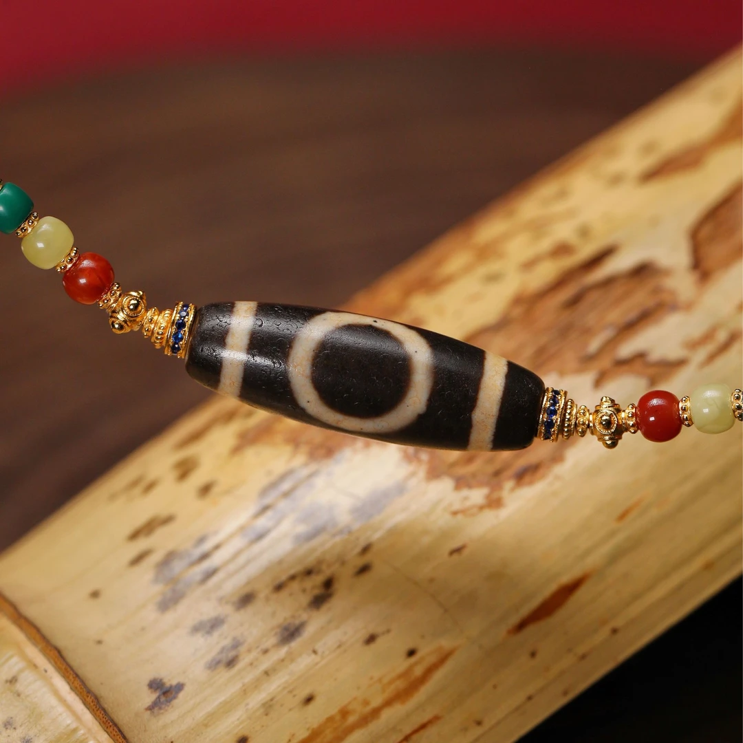 满皮色页岩质感天地玛瑙项链 很特别的一颗