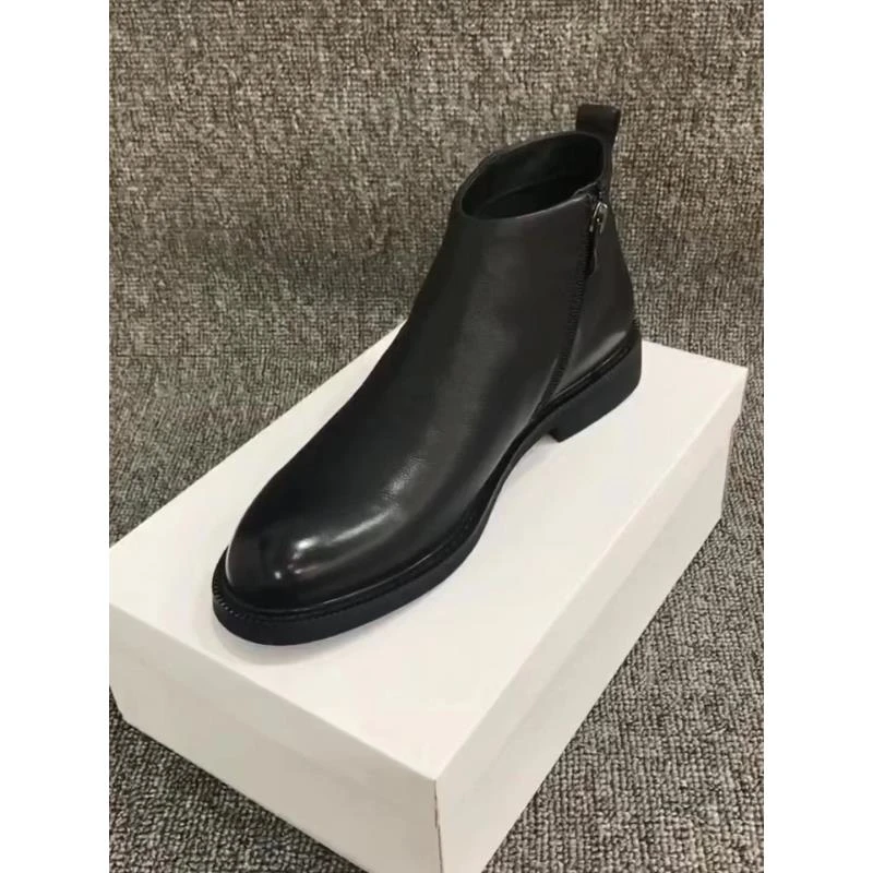 2023秋冬新款男鞋真皮马丁靴欧美英伦风工装短靴时尚潮流高帮皮靴