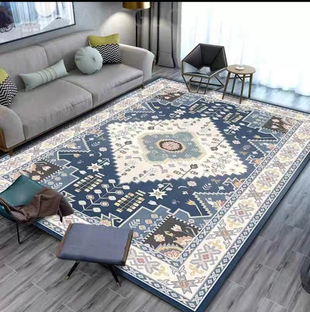 波斯风金钻绒地毯地毯床边毯茶几垫地毯家用地垫大面积客厅卧室